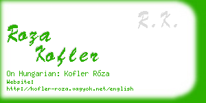 roza kofler business card